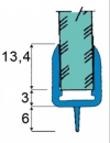 Joint d'étanchéité Epaisseur 6 - 8 mm avec lèvre d'étanchéité